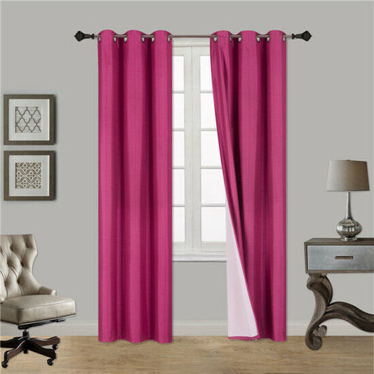 Plain velvet decorative curtain ( T- pink )