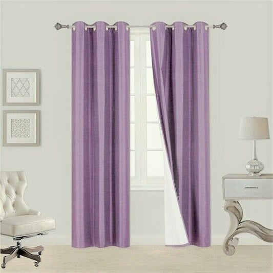 Plain velvet decorative curtain ( L- purple )