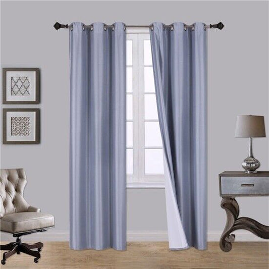 Plain velvet decorative curtain ( blue )